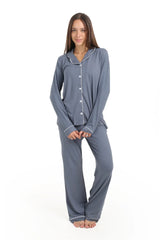 بيجاما فيسكوز باكمام طويلة - Carinasaudi.com