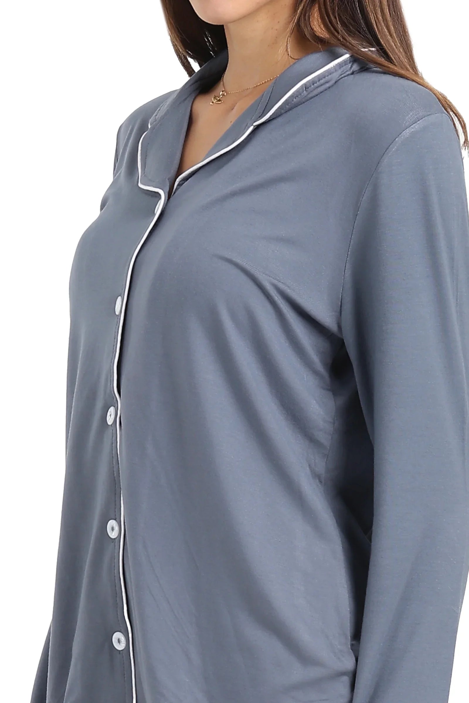 بيجاما فيسكوز باكمام طويلة - Carinasaudi.com