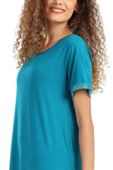 قميص نوم مزين بالدانتيل - Carinasaudi.com