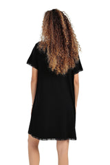 قميص نوم مزين بالدانتيل - Carinasaudi.com