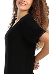 قميص نوم مزين بالدانتيل - Carinasaudi.com