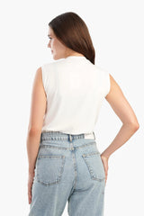 بلوزة طويلة بدون اكمام - Carinasaudi.com