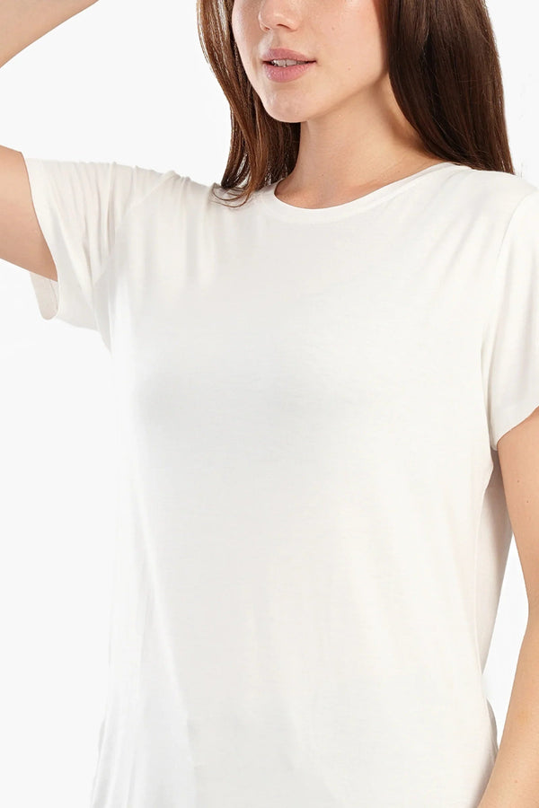 Long blouse with short sleeves