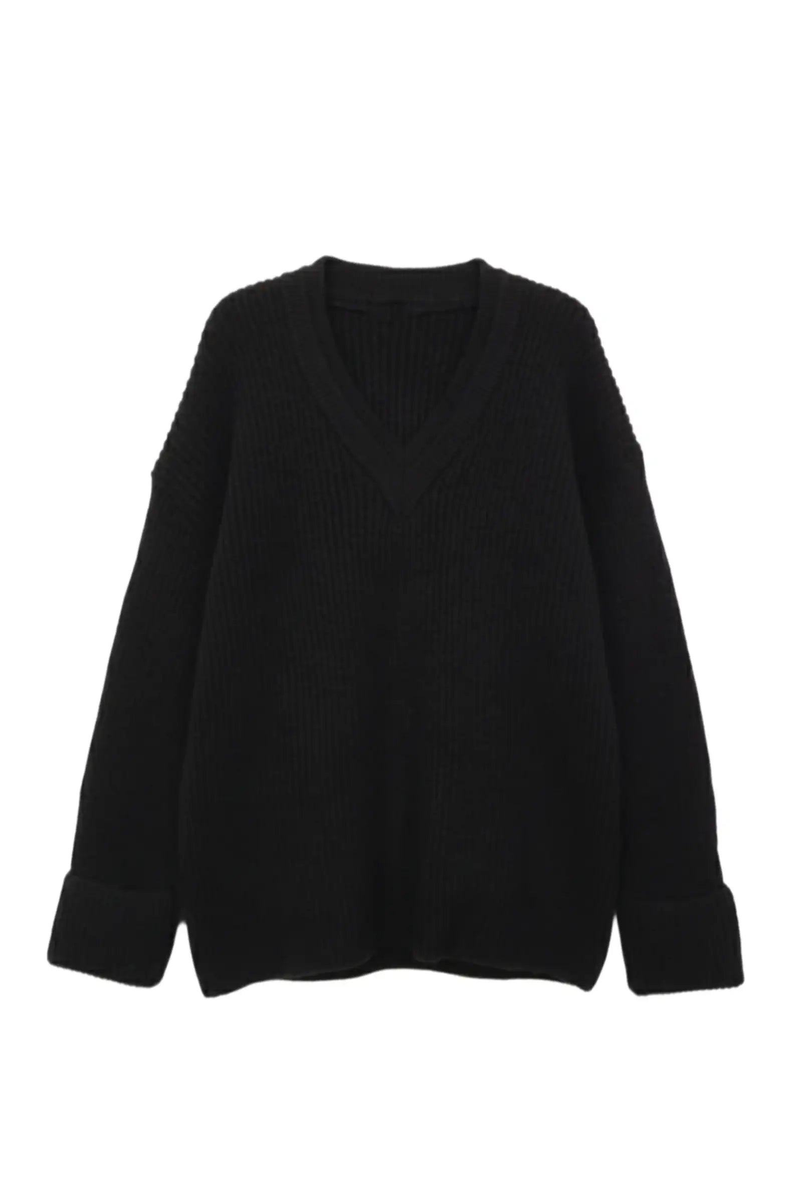 بلوفر مضلع برقبة على شكل حرف V