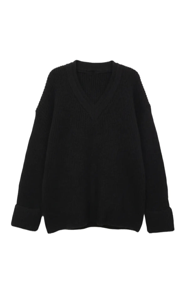 بلوفر مضلع برقبة على شكل حرف V