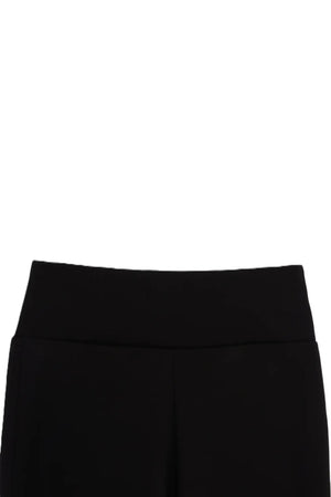 Wide-waisted tight pants