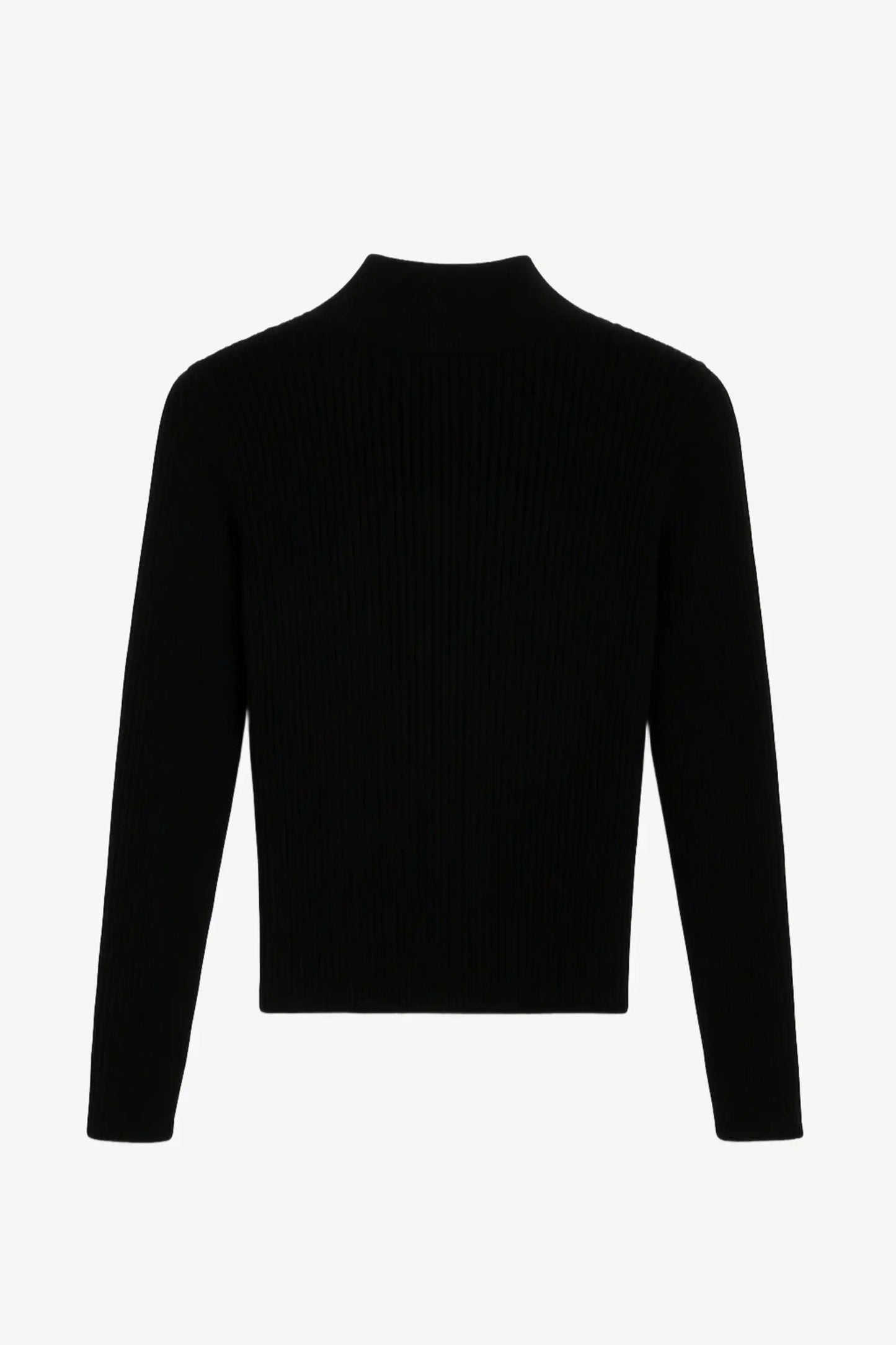 Ribbed turtleneck pullover