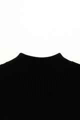 Ribbed turtleneck pullover