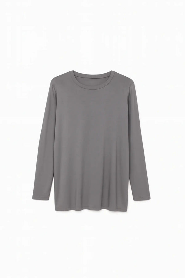 long-sleeved poplin blouse