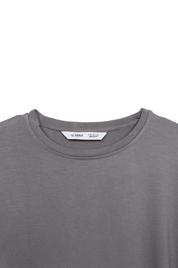 long-sleeved poplin blouse