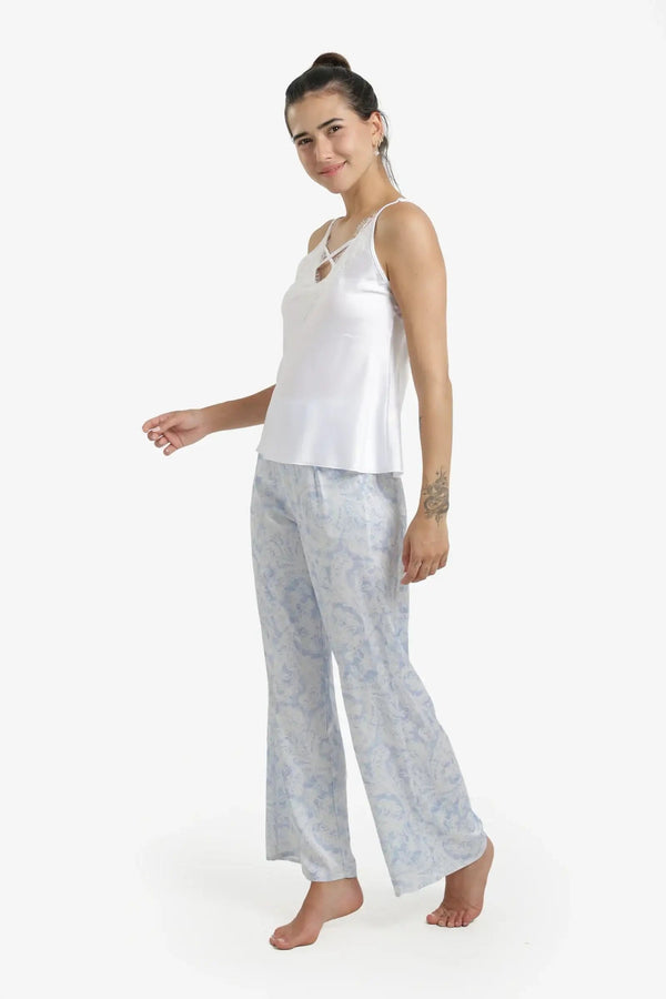Crossover V-neck pajama set