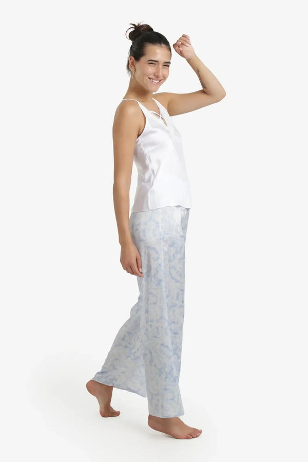 Crossover V-neck pajama set