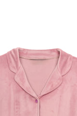 طقم بيجامة كلاسيكي مخملي