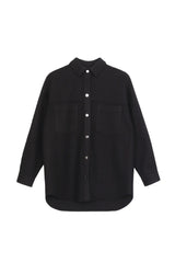 قميص خارجي من الصوف بأزرار