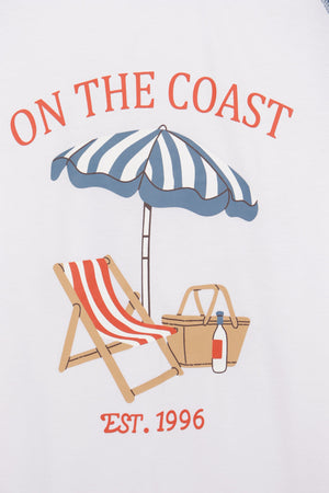 قميص نوم قطن بطبعة "On The Coast" – ستايل شاطئي