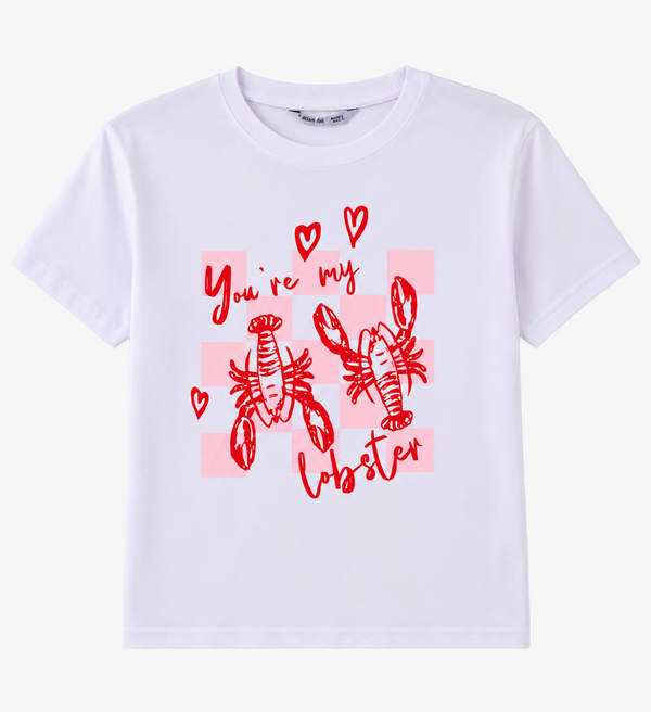 بيجامة قطن بطبعة "You're My Lobster" – تيشيرت وشورت