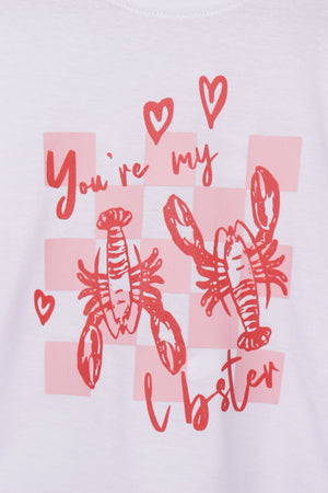 بيجامة بناتي بطبعة "You're my Lobster" – تيشيرت وشورت