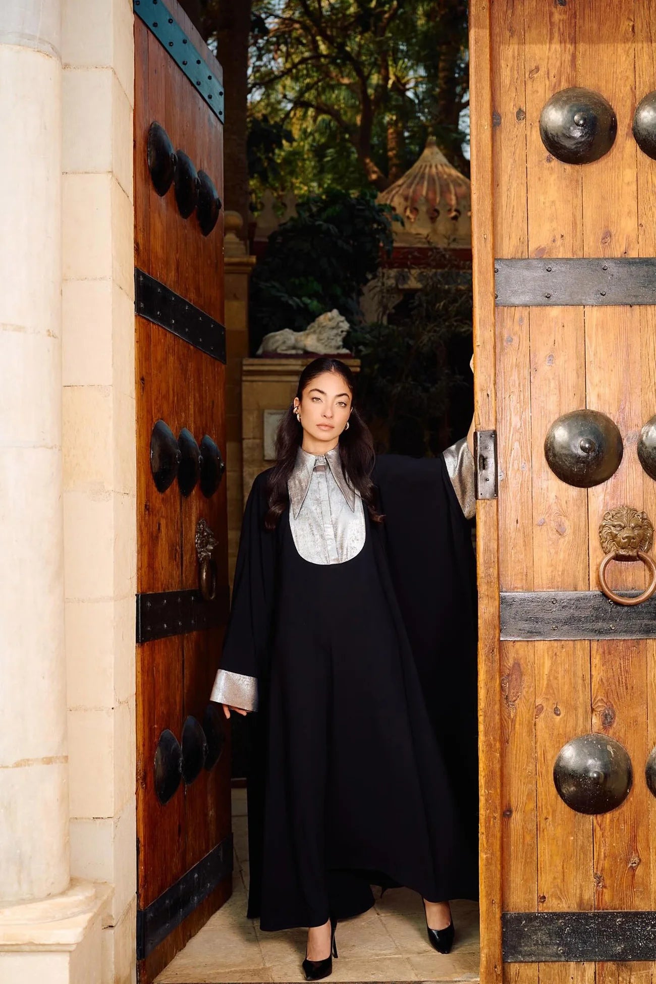 كيمونو ماكسي بأساور متباينة