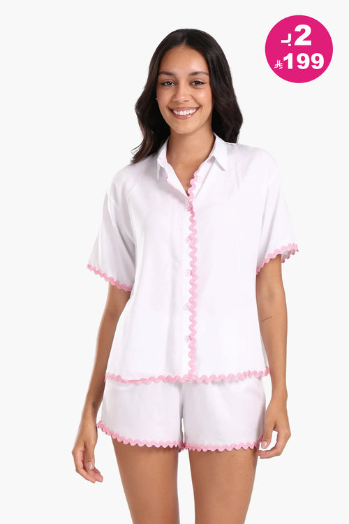 Pajamas with wavy edges