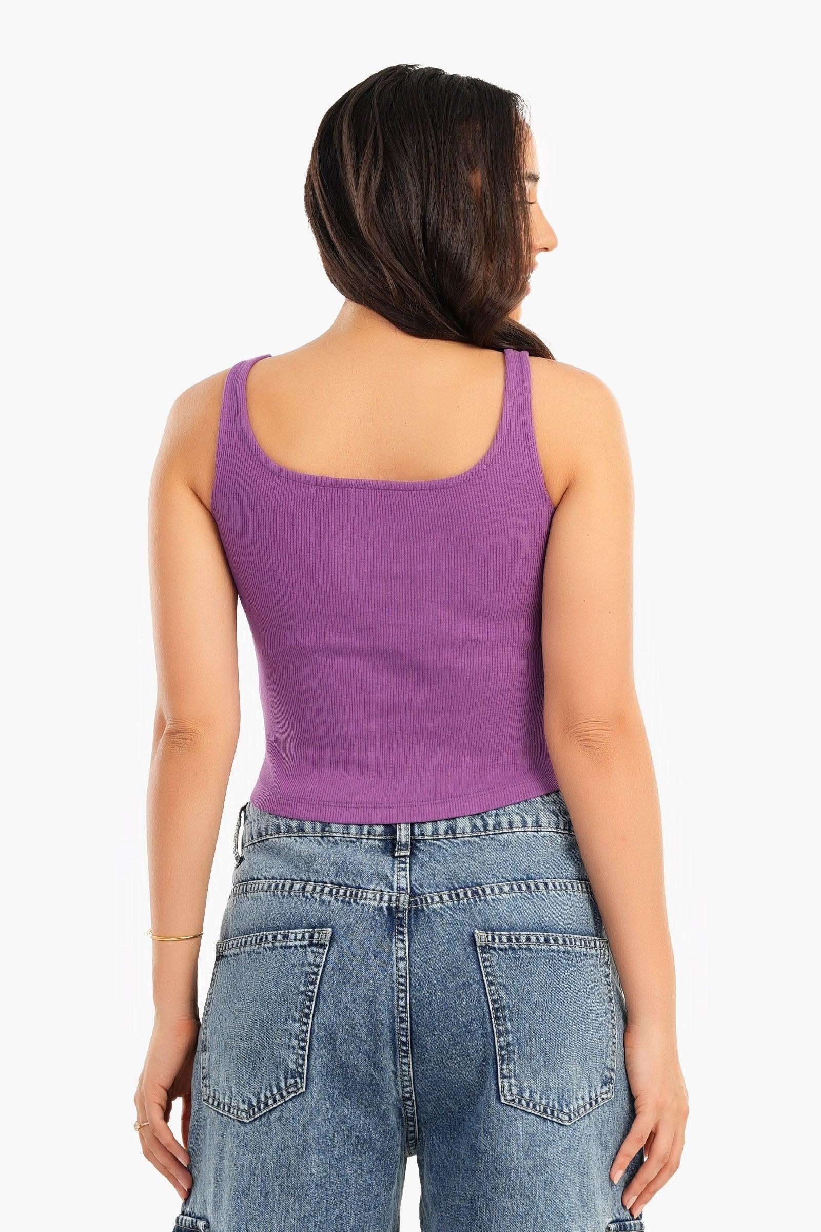 بلوزة قصيرة بدون اكمام - Carinasaudi.com