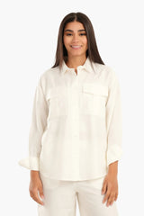 قميص باكمام طويلة و بجيوب امامية - Carinasaudi.com