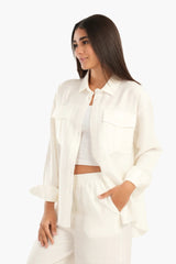 قميص باكمام طويلة و بجيوب امامية - Carinasaudi.com