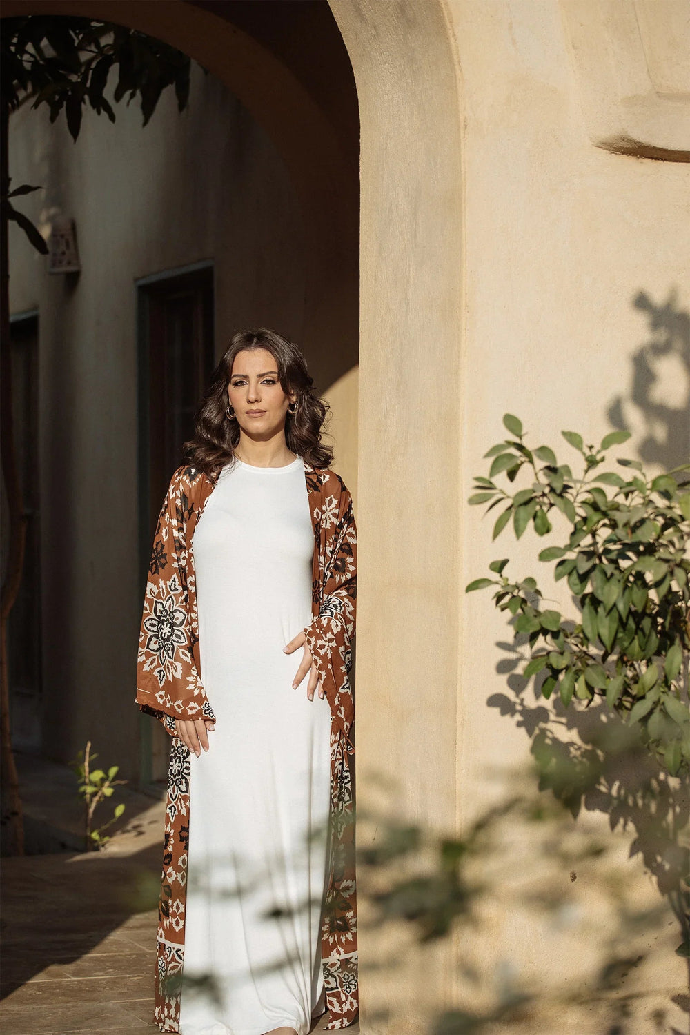 Viscose round neck dress
