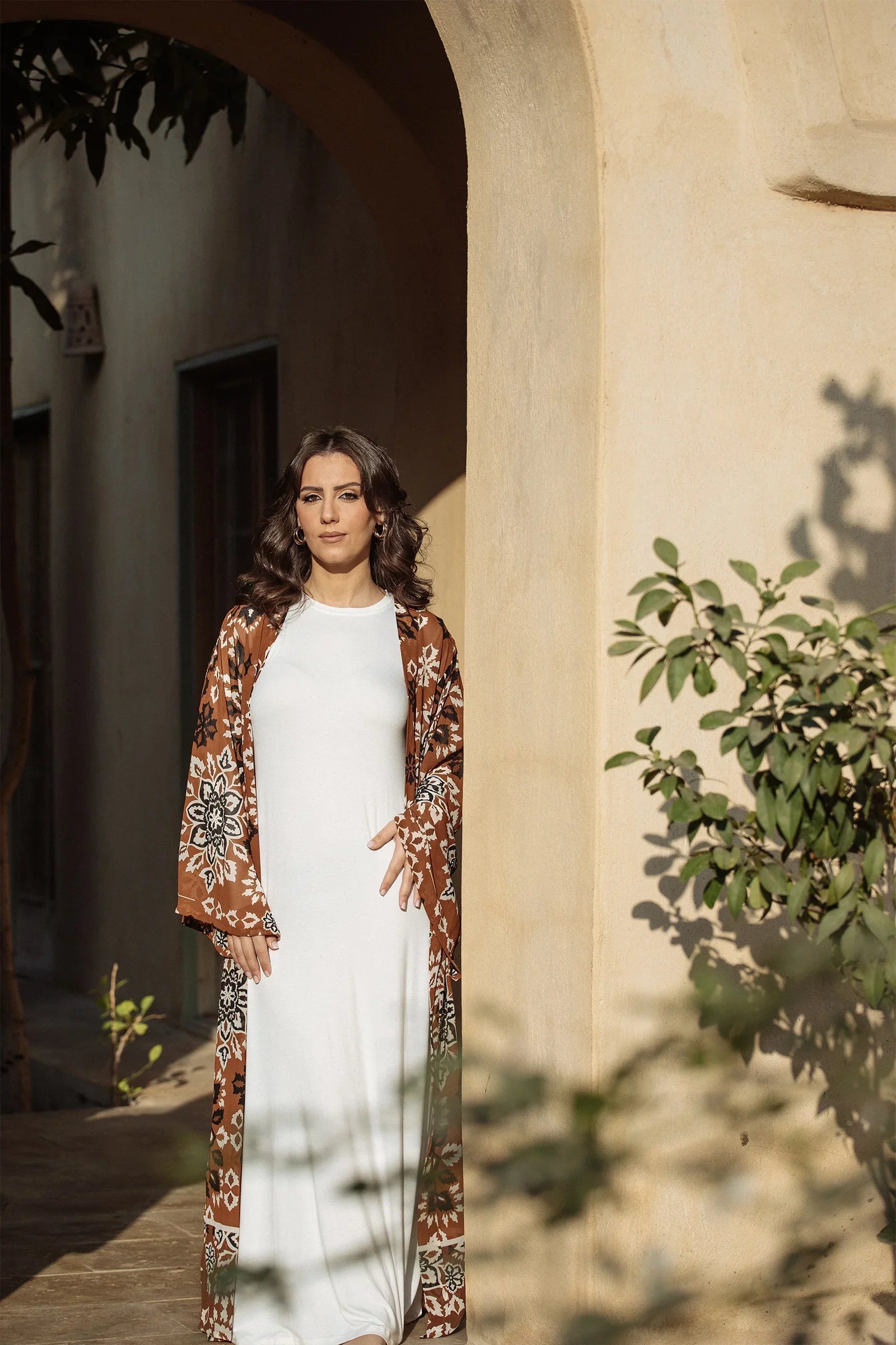 فستان فيسكوز برقبة دائرية - Carinasaudi.com