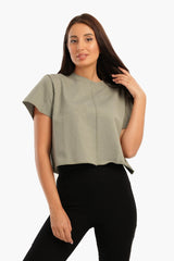 توب بيجاما قطن باكمام قصيرة - Carinasaudi.com