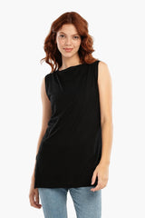 بلوزة طويلة بدون أكمام - Carinasaudi.com