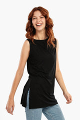 بلوزة طويلة بدون أكمام - Carinasaudi.com