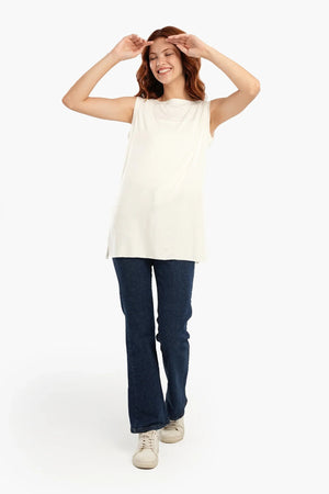 long sleeveless blouse