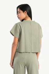 توب بيجاما قطن باكمام قصيرة - Carinasaudi.com