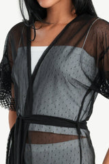 روب طويل اورجانزا مزين بدانتيل - Carinasaudi.com