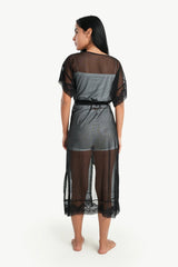 روب طويل اورجانزا مزين بدانتيل - Carinasaudi.com