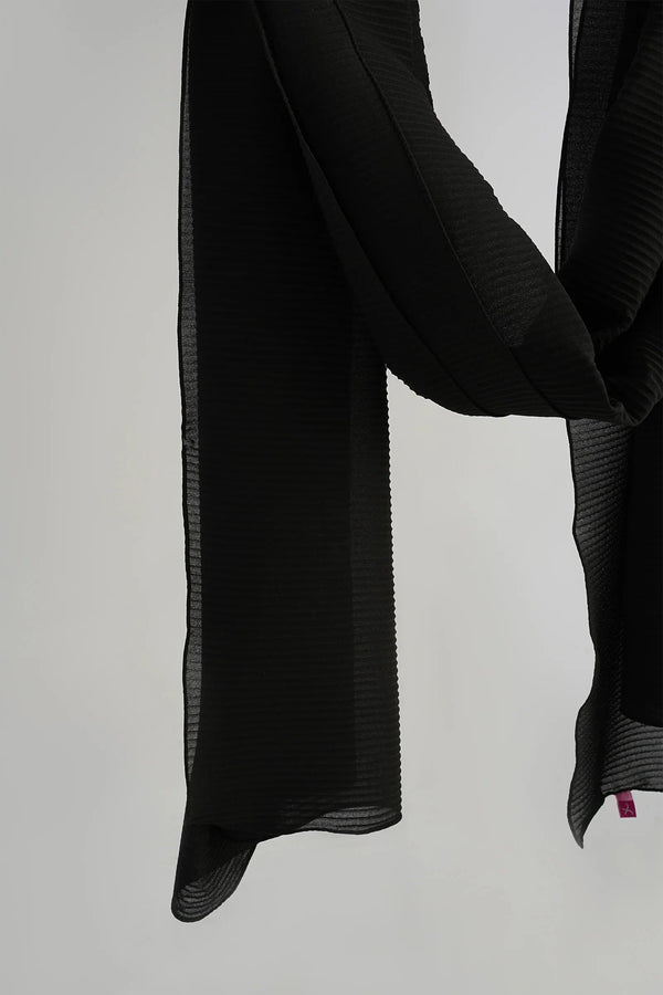 Pleated chiffon veil