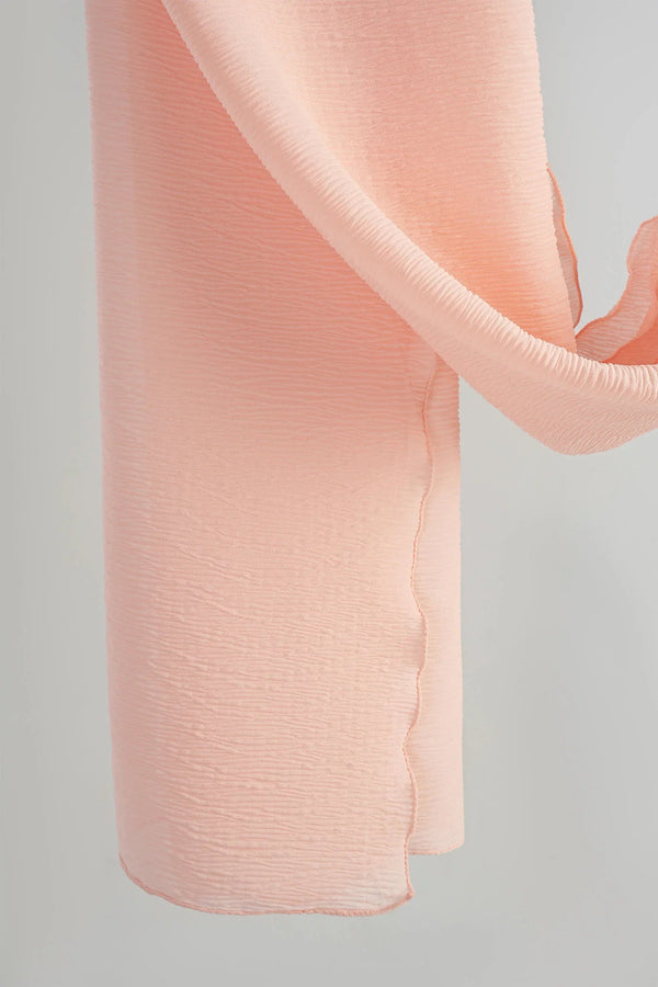 Pleated chiffon veil