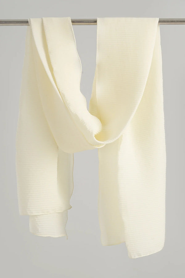 Pleated chiffon veil