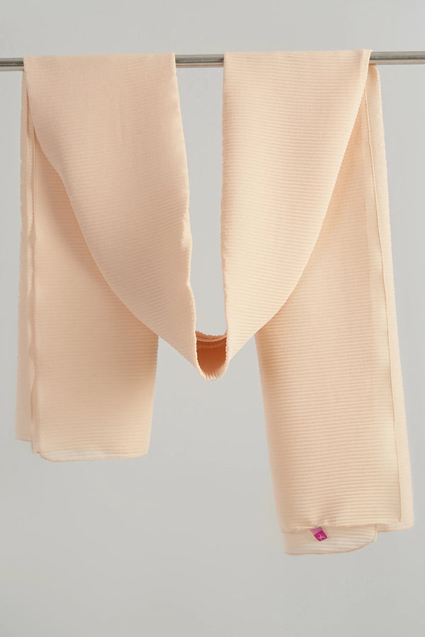 Pleated chiffon veil