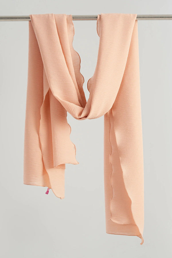 Pleated chiffon veil