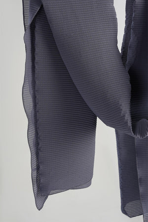 Pleated chiffon veil