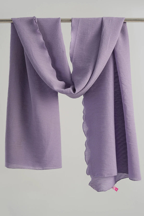 Pleated chiffon veil