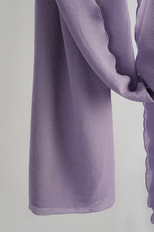 Pleated chiffon veil