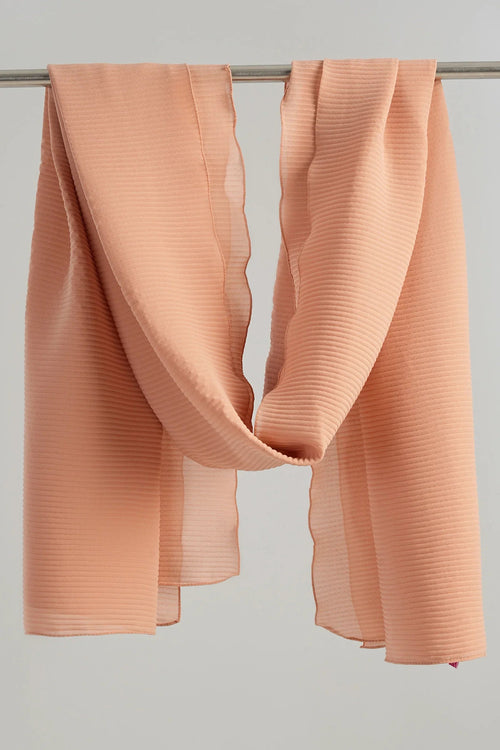 Pleated chiffon veil