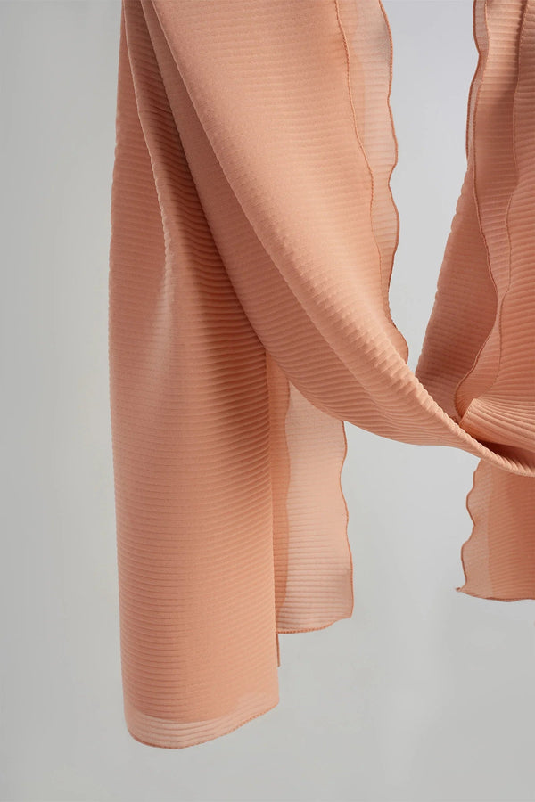 Pleated chiffon veil