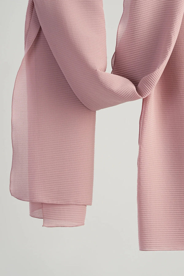Pleated chiffon veil