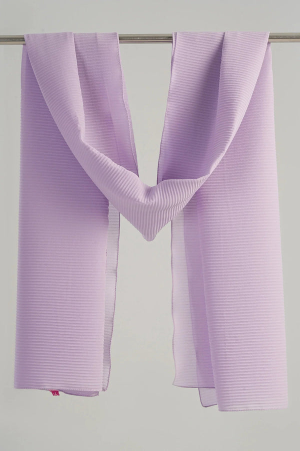 Pleated chiffon veil