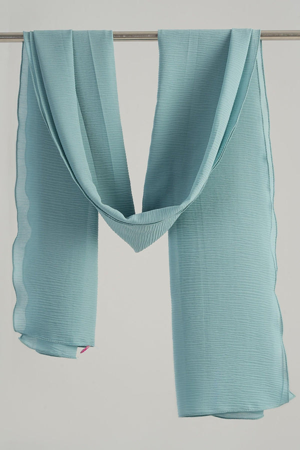 Pleated chiffon veil