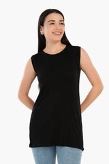 بلوزة طويلة بدون اكمام - Carinasaudi.com