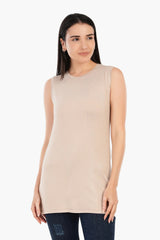 بلوزة طويلة بدون اكمام - Carinasaudi.com